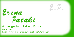 erina pataki business card